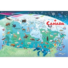 MAP OF CANADA FLOOR PUZZLE 48 PC