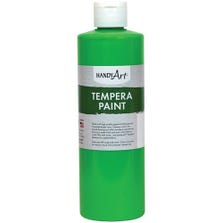 LITTLE MASTERS FLUORESCENT WASHABLE TEMPERA PAINT - 16 OZ - GREEN