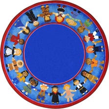 CHILDREN OF MANY CULTURES CARPET 7'7" ROUND
