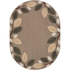 BREEZY BRANCHES CARPET NEUTRAL 7'8"x10'9" OVAL