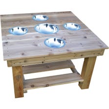 OUTDOOR MESSY ACTIVITY TABLE WITH METAL BOWLS INFANT